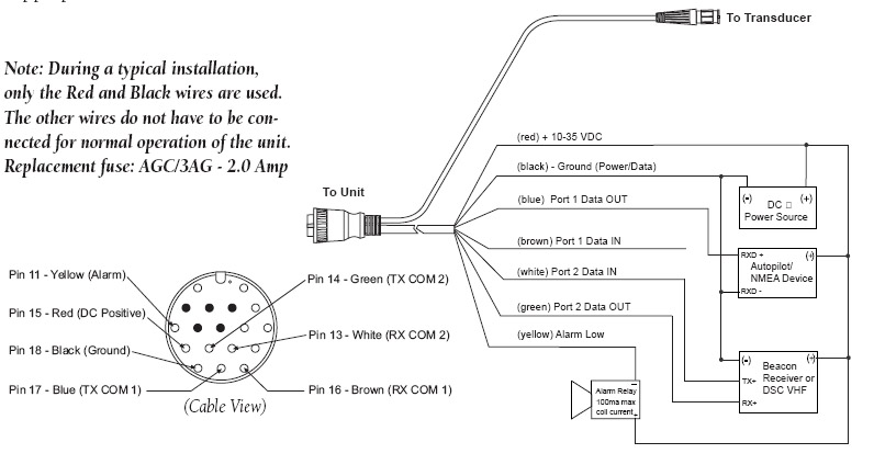 Garmin 19 Pin Nmea 0183 Gpsmap Pinout Cable And Connector