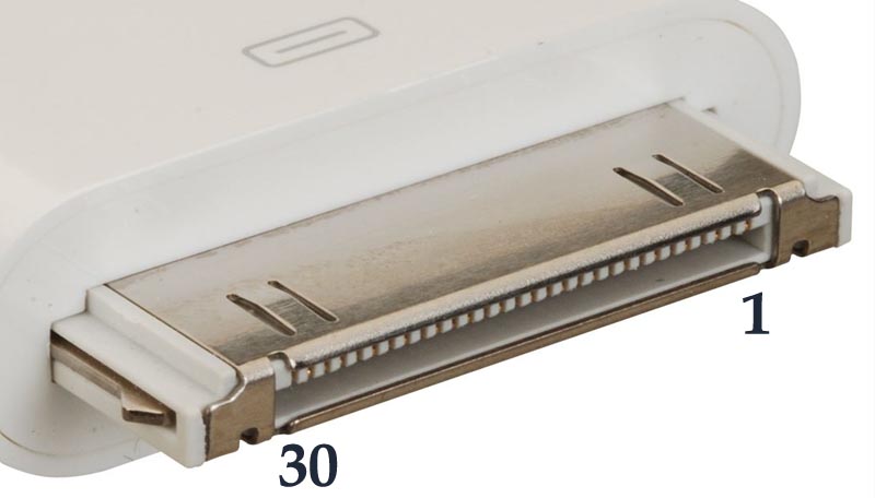 Apple iPod dock Connector Pinout